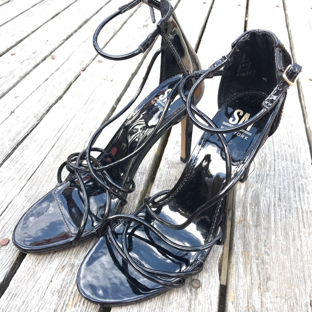 Women’s SM New York Black Paten Leather Stiletto 8